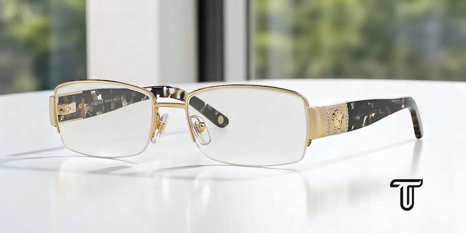 VERSACE VE1175B 1002 Gold Demo Lens 53 mm Women